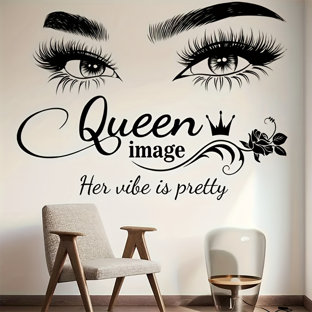 Beauty Makeup Studio - قطعتان من ملصقات الحائط الأنيقة بتصميم