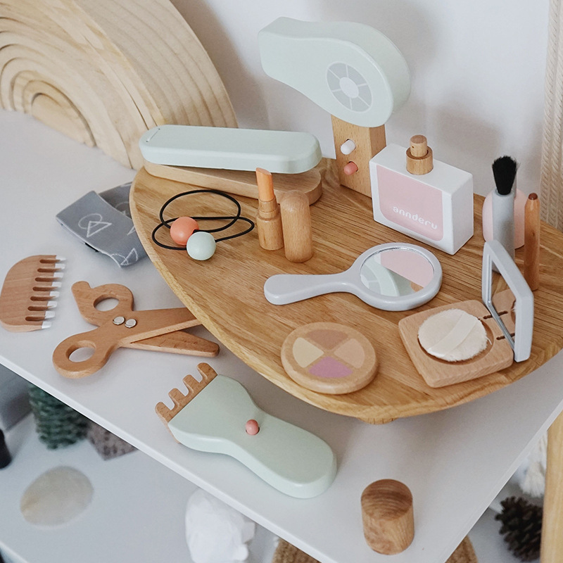 جديد الأطفال خشبية محاكاة مجمو - مراجعة Makeup Beauty Makeup Game وسعره
