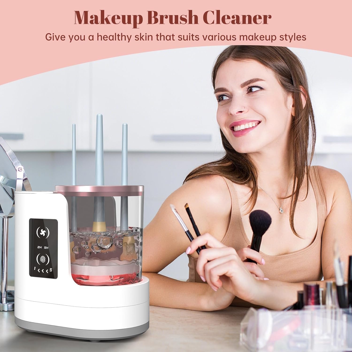 آلة تنظيف فرش المكياج الدوارة  - مراجعة Beauty Makeup Products وسعره