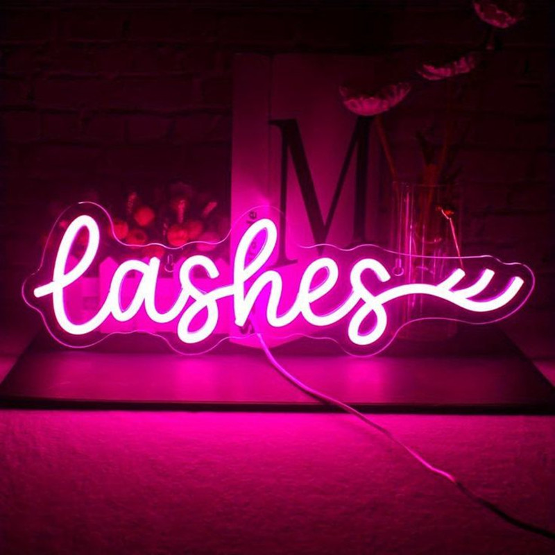 الوردي LED جلدة النيون جدار دي - مراجعة Beauty Makeup Studio وسعره