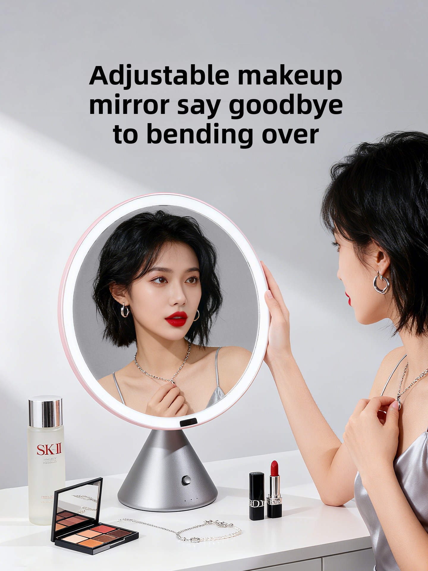 مرآة زينة ذكية بإضاءة LED لسطح - مراجعة Beauty Makeup Definition وسعره